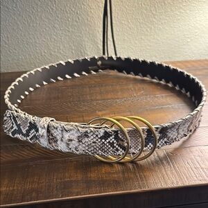 CAbi snakeskin print belt